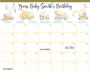 A665 Calendar design preview