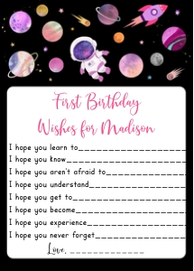 A654 First Birthday Wishes design preview
