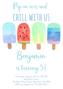A674 Blue Invite design preview