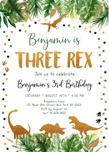 A498 Three Rex Invite design preview