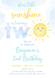 A600 2nd Birthday Invite design preview