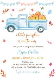 A548 Shower Invite Blue: A548 Shower Invite Blue