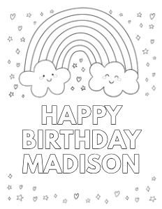 Rainbow Coloring Page design preview