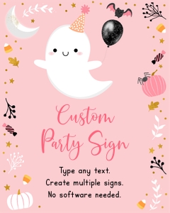 A636 Custom Party Sign design preview