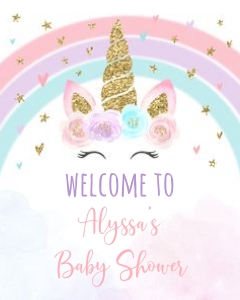 A582 Baby Shower Welcome Sign: A582 Baby Shower Welcome Sign