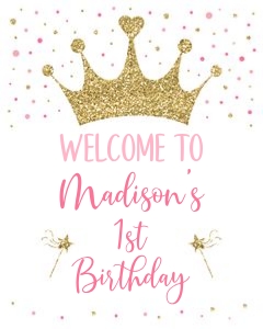 Princess Welcome Sign design preview