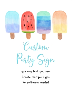 A674 Custom Sign Blue design preview