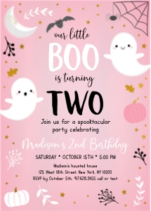 A637 Boo Two Invite design preview