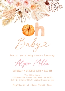 A641 Shower Invite design preview