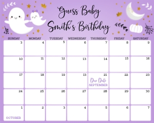A637 Calendar Purple design preview