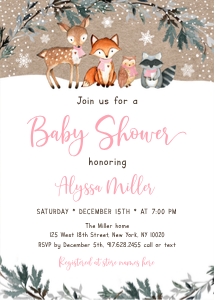 A578 Shower Invite Pink: A578 Shower Invite Pink