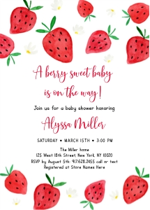 A690 Berry Sweet Shower Invite: A690 Berry Sweet Shower Invite