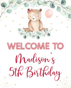 A603 Welcome Sign Red design preview