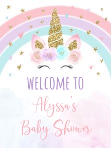 A582 Baby Shower Welcome Sign: A582 Baby Shower Welcome Sign