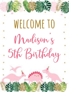 Pink Dinosaur Welcome: Pink Dinosaur Welcome
