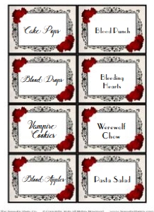 Twilight Lace Roses Party Labels TheSassabyPartyCo 8x11 design preview
