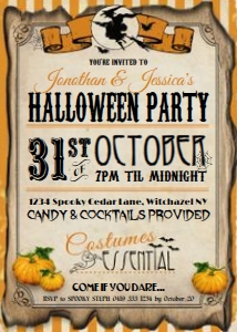 Happy Halloween Invitation TheSassabyPartyCo 5x7: Happy Halloween Invitation TheSassabyPartyCo 5x7