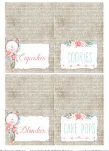 Boho Dreams Party Labels Alouette Digital 8x11 design preview