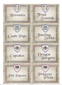 Knights Princess Party Labels TheSassabyPartyCo: Knights Princess Party Labels TheSassabyPartyCo