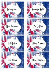 Australia Party Labels Flag Alouette Digital 8x11 design preview