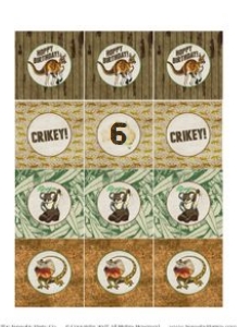 Australian Animals Party Circles TheSassabyPartyCo: Australian Animals Party Circles Alouette Digital