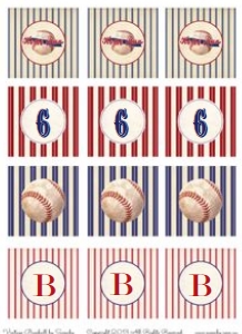 Vintage Baseball Party Circles TheSassabyPartyCo design preview