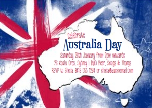 Australia Day Flag Invitation Alouette Digital 5x7 design preview