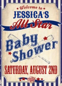 Baseball BABY SHOWER Party Sign TheSassabyPartyCo 8x11: Baseball BABY SHOWER Party Sign Alouette Digital 8x11