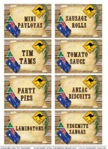 Australia Party Labels Alouette Digital design preview