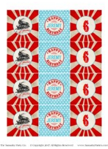 Birthday Express Party Circles Alouette Digital design preview