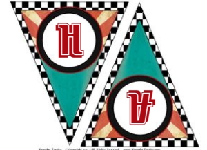 50s Garage Party Banner TheSassabyPartyCo: 50s Garage Party Banner Alouette Digital