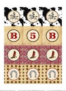 Cowboy Party Circles Alouette Digital design preview