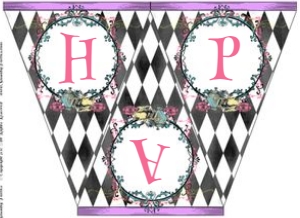 Mad Hatter Tea Party Banner TheSassabyPartyCo design preview