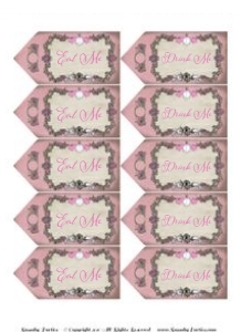 Alice in Wonderland Pastel Party Tags: Alice in Wonderland Pastel Party Tags