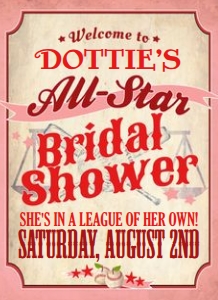 Girls Baseball BRIDAL SHOWER Party Sign TheSassabyPartyCo 8x11: Girls Baseball BRIDAL SHOWER Party Sign TheSassabyPartyCo 8x11
