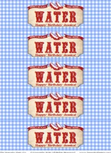Wizard of Oz Water Bottle Labels Alouette Digital design preview