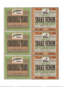 Reptile Drink Labels TheSassabyPartyCo design preview