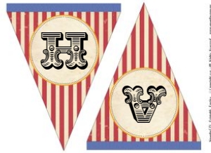 Circus Party Banner Classic Alouette Digital design preview