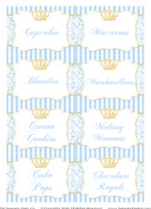 Little Prince Party Labels TheSassabyPartyCo design preview