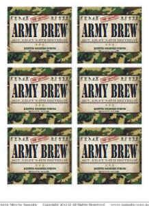 Army Men Drink Labels Alouette Digital design preview
