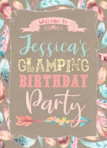 Boho Chic Glamping Welcome Sign TheSassabyPartyCo 8x11: Boho Chic Glamping Welcome Sign Alouette Digital 8x11