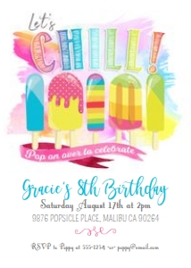Popsicle Party Invitation WC 5x7 TheSassabyPartyCo design preview
