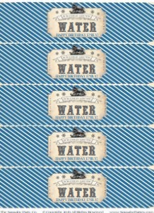 Polar Express Water Labels Blue TheSassabyPartyCo design preview