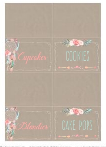 Boho Chic Party Labels Alouette Digital 8x11 design preview