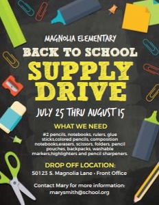 School Supply Drive design preview