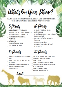 Jungle What's On Your Phone design preview