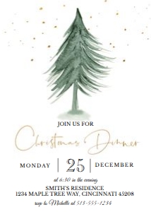 Christmas Dinner Invitation design preview