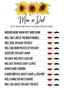 Sunflowers Mom or Dad design preview