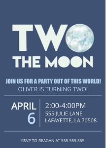 2 The Moon Printable Party design preview
