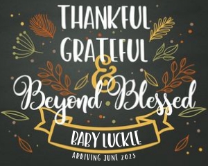 Thankful Grateful Beyond Blessed 16x20: Thankful Grateful Beyond Blessed Pregnancy Announcement
